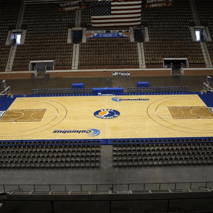 Garrett Coliseum Montgomery Sports Alabama court basketball volleyball cheer competition court sports tournament arena championship recreation