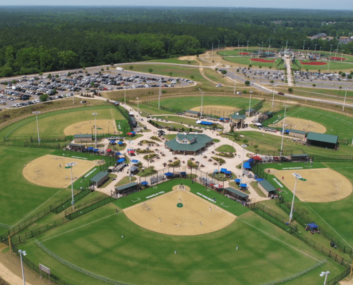James Oates Baseball Softball Park Dothan Sports Alabama venue competition tournament games double header diamond field dirt grass base home plate dugout stands seating concessions umpires complex