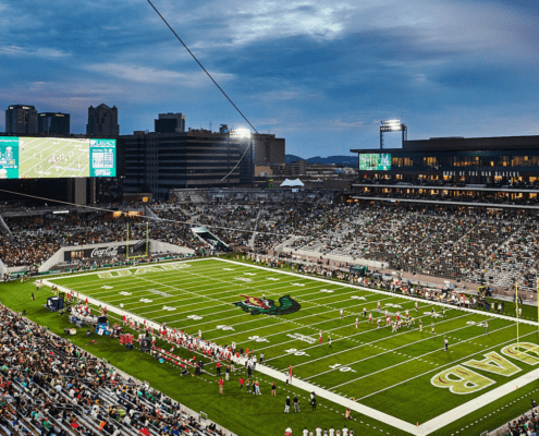 protective stadium birmingham multi-purpose stadium field complex sports alabama birmingham stallions downtown bjcc birmingham legion football club soccer university of alabama birmingham blazers football united states football league usfl birmingham bowl host venue